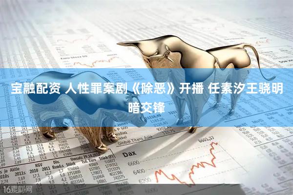 宝融配资 人性罪案剧《除恶》开播 任素汐王骁明暗交锋