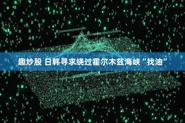 趣炒股 日韩寻求绕过霍尔木兹海峡“找油”